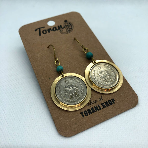 1 Rial Coin Earring