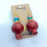Real Pomegranate Earings