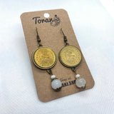 50 Dinar Coin Earring with beads