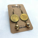 50 Dinar Coin Earring with Pomegranate