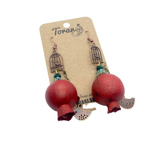 Real Pomegranate Earings |||