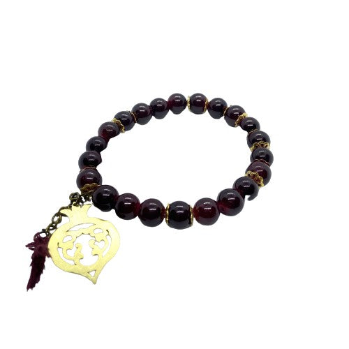 Pomegranate Bracelet with Beads